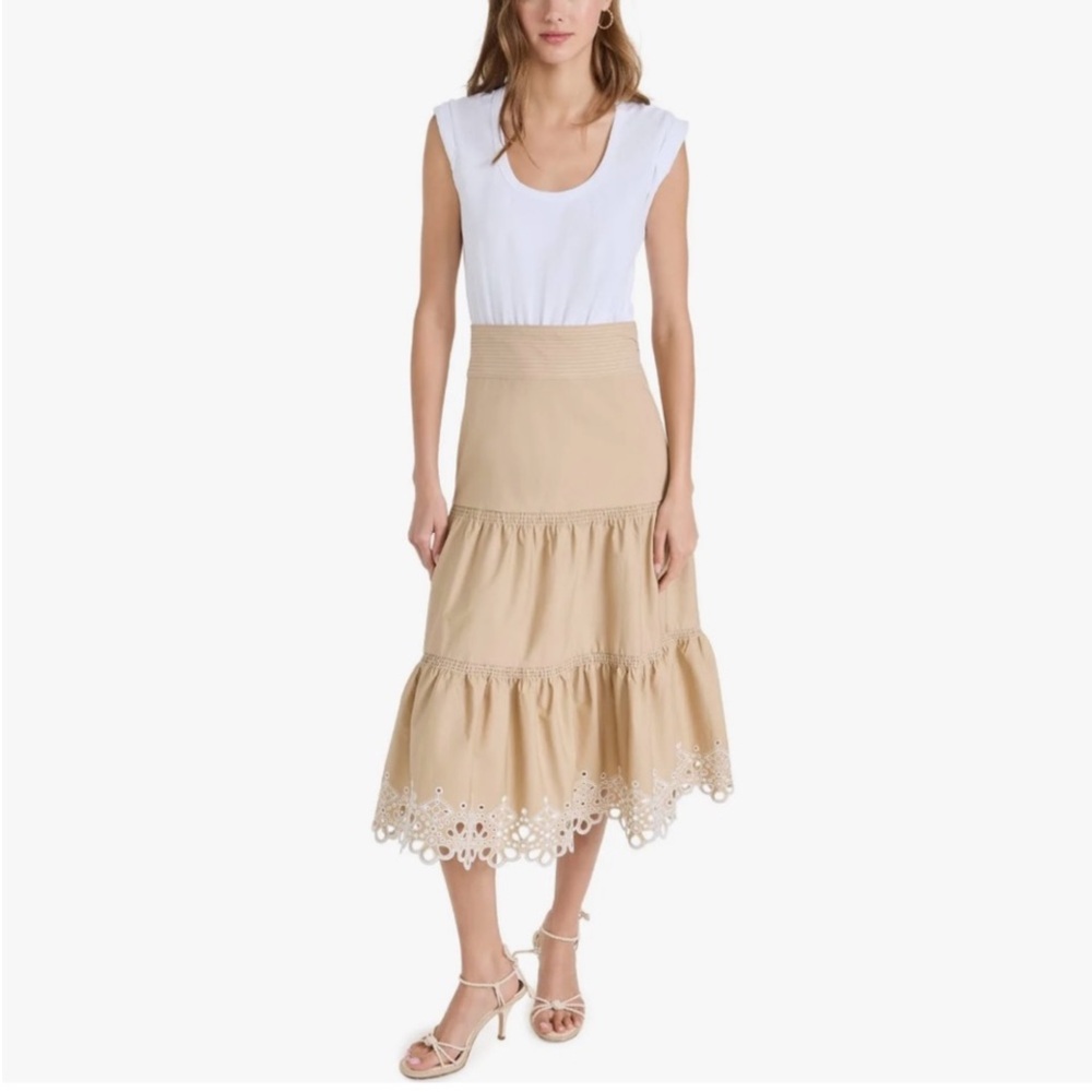 Veronica Beard Amaia Tiered Eyelet dress XS